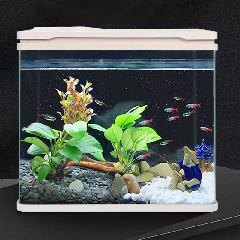Aquarium Fish Glass - Relaxlines Hurtowy Akwarium Biurkowe Wielofunkcyjny Stolik