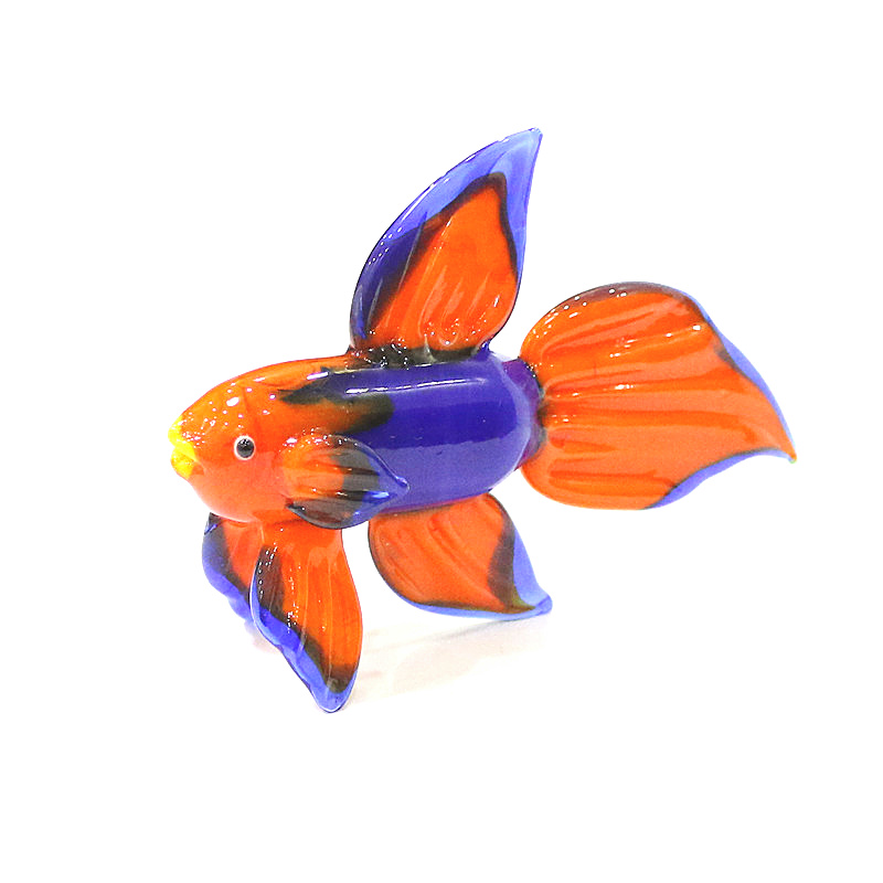 Aquarium Fish Glass - Pomarańczowa szkło Murano tropikalna ryba figurka