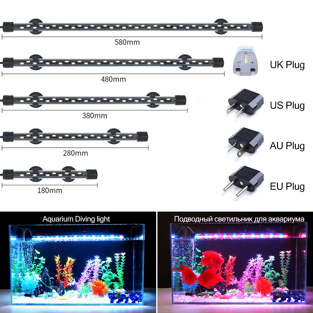 Aquarium Fish Enrichment - 90-260V oświetlenie do akwarium LED wodoodporny