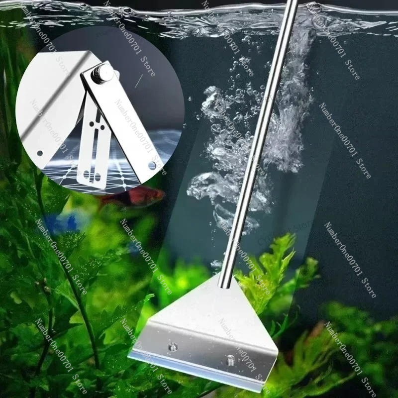 Aquarium Fish Glass - Narzędzie do czyszczenia akwarium, płaska skrobaczka