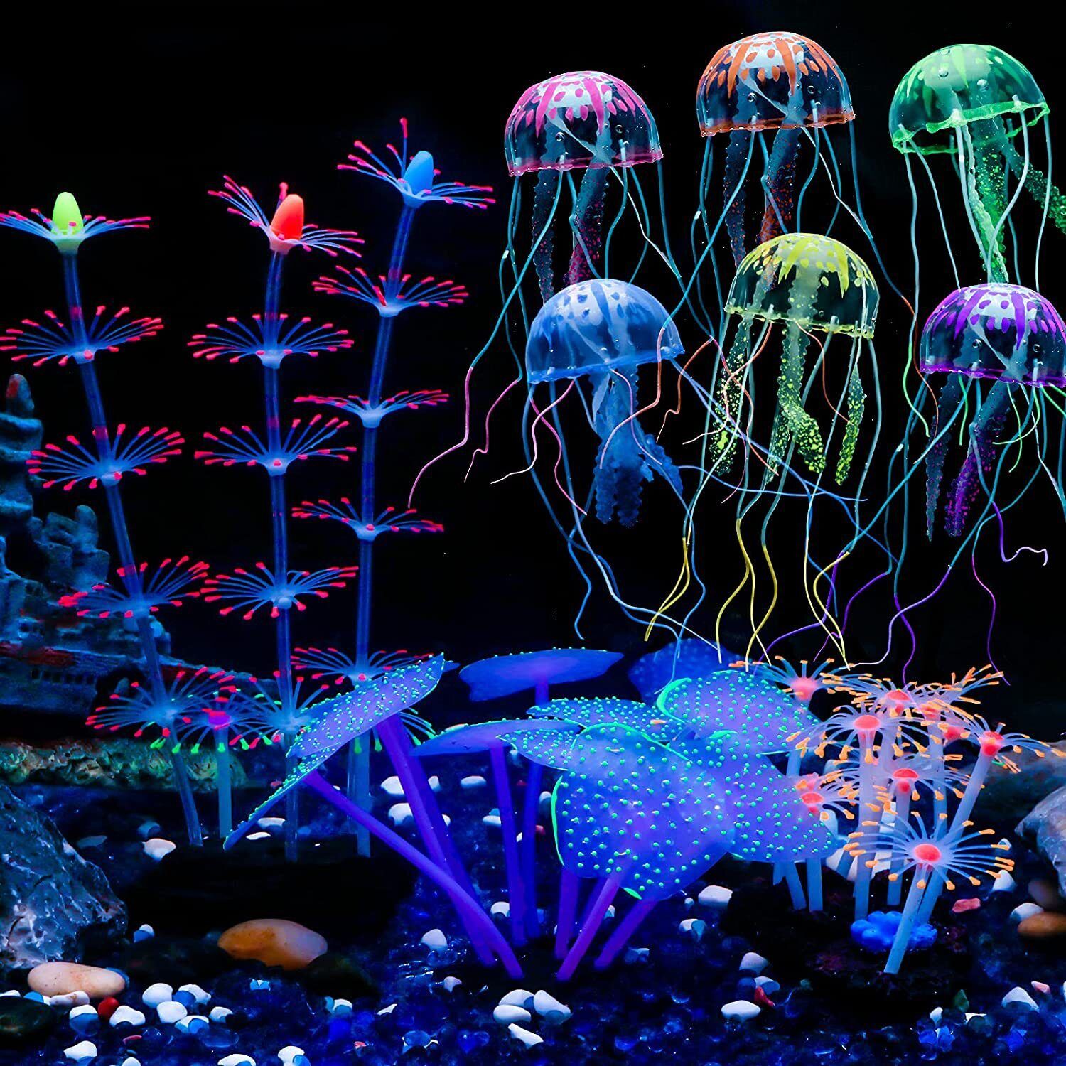 Silikonowe świecące dekoracje  – Aquarium Fish Enrichment recenzja i cena