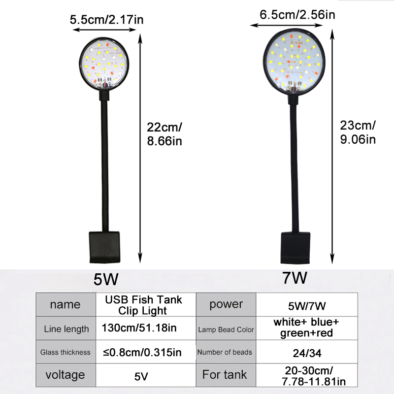 Lampa LED do akwarium USB, ośw – Aquarium Fish Enrichment recenzja i cena